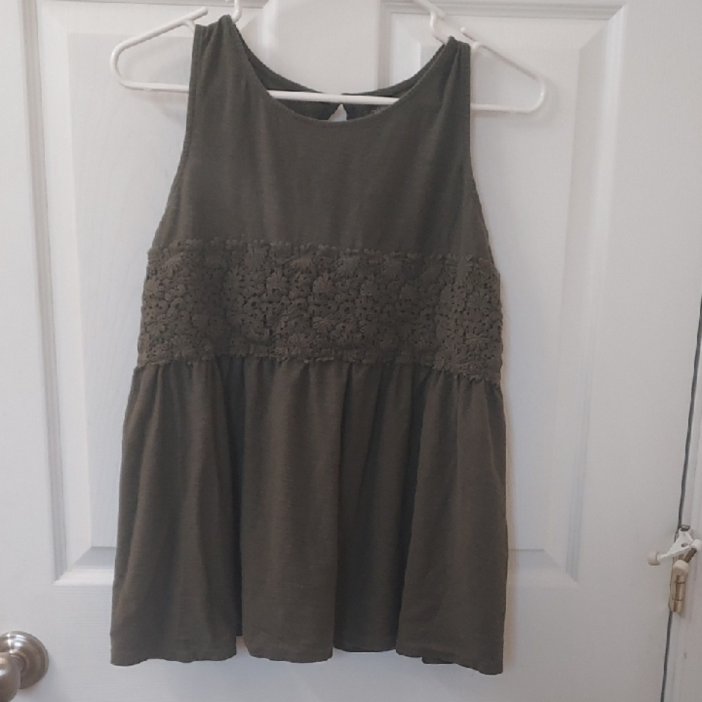 Maternity Olive Green Sleeveless Top